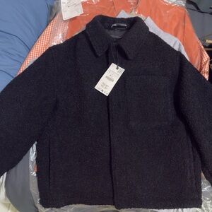 BRAND NEW - MENS ZARA WOOL BOUCLE JACKET - Mens SMALL - RARE PIECE!